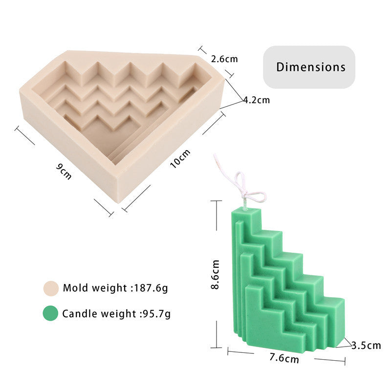 Silicone Geometric Shape Birthday Atmosphere Arrangement Aromatherapy Soap Candle Mold