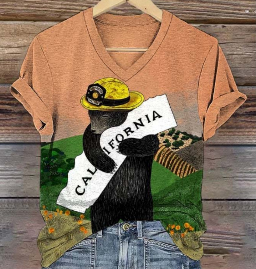 Women's V-neck Short-sleeved Round Neck Hoodie