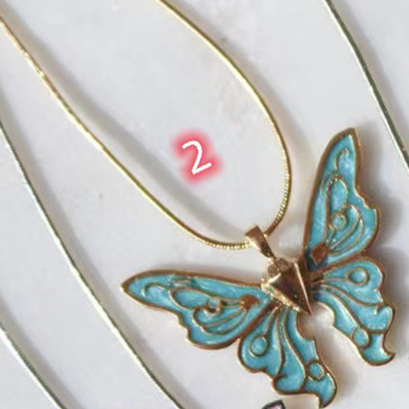 New Fashion Pearl Butterfly Necklace