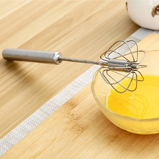 Egg Beater Household Mini Semi-automatic Manual Hand-held Cream Blender Stainless Steel Crack