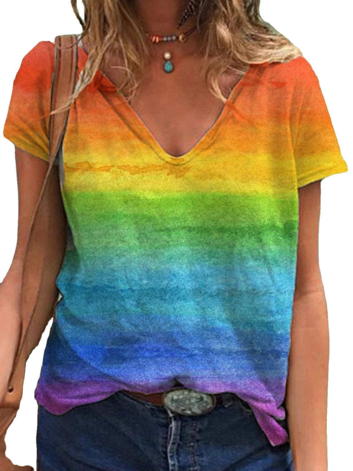 3D Digital Printing Casual Short Sleeve T-Shirt Women
