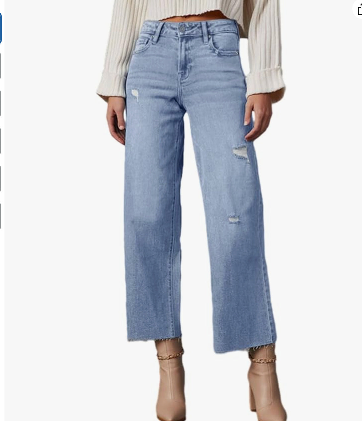 Women's High Waisted Loose Jeans