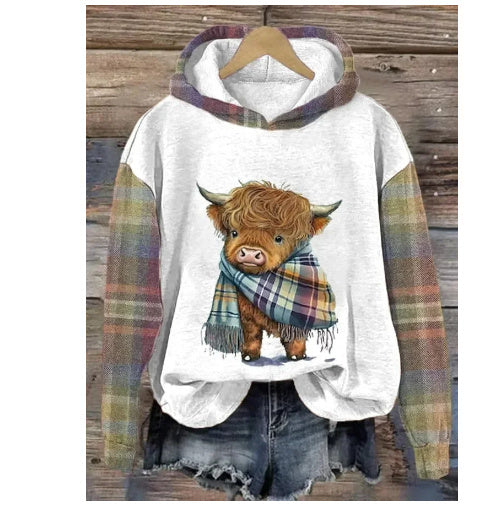 3D Printed Cat Pattern Sportswear Casual Hoodie Long Sleeve Top