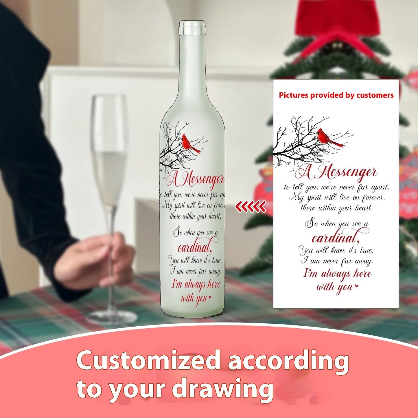 Customized  Glass Bottle Birthday Gift