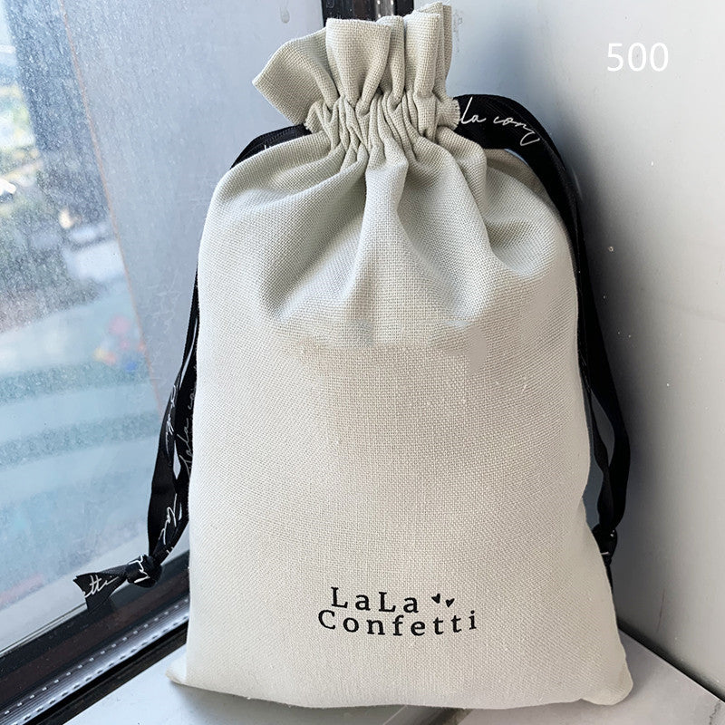 Customized Cotton Drawstring Pocket Gift Storage Bag