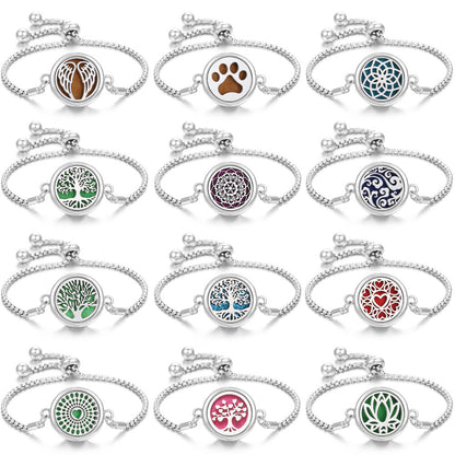 Lucky Tree Aromatherapy Oil Stainless Steel Alloy Bracelet