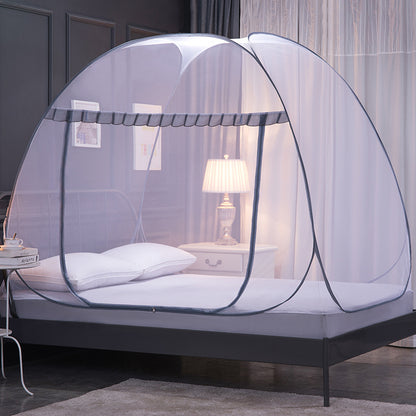 Foldable One-door Full-bottom Anti-mosquito Square-top Zipper Mosquito Net