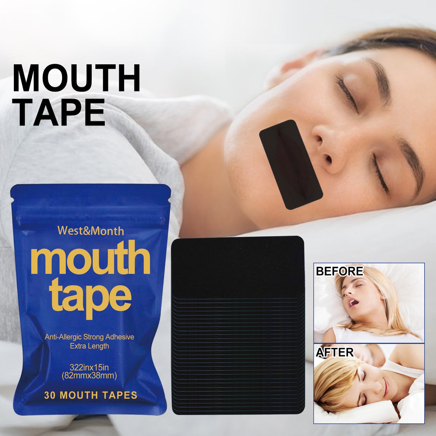 Closed Mouth Anti-snoring Sleep Stickers