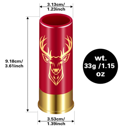 4 Deer Heads 1.5 Ounces - Reusable High-quality Plastic Bullet Cup, Suitable For Whiskey, Cocktails, And Wine, Perfect For Bars, Parties, And Gifts