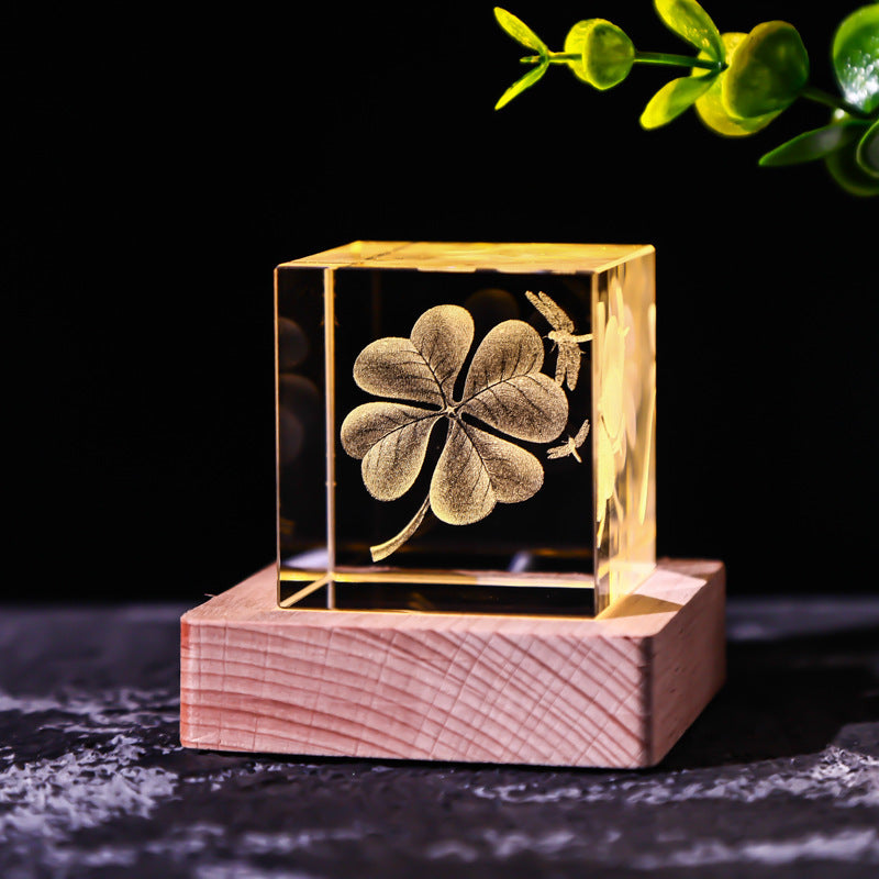 Moon Solar System Galaxy Crystal Cube Decoration Gifts