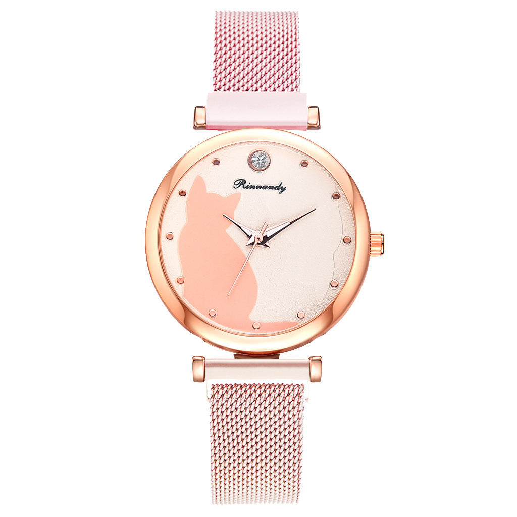Quartz Women's Fashion Leisure Alloy Textile Watch