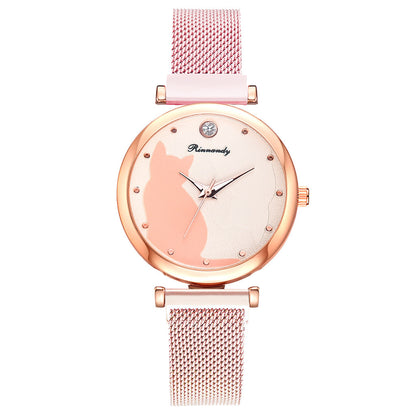 Quartz Women's Fashion Leisure Alloy Textile Watch