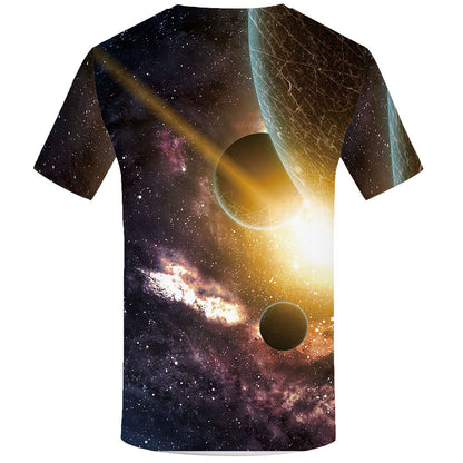 3d Printed Short Sleeve T-shirt Universe Galaxy Galaxy Short Sleeve