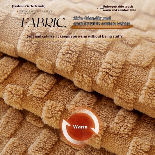 Heavy Weight Shu Cotton Velvet Anti-scratching Sofa Cover