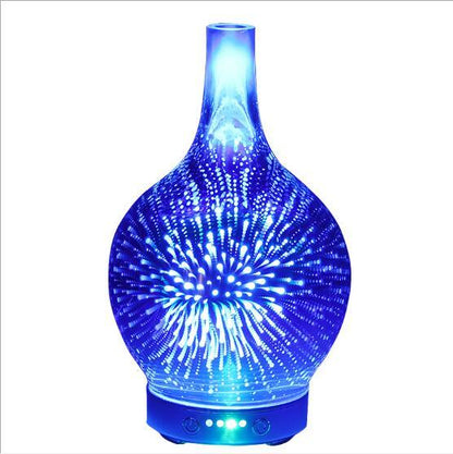 Glass colorful 3D aromatherapy machine night light