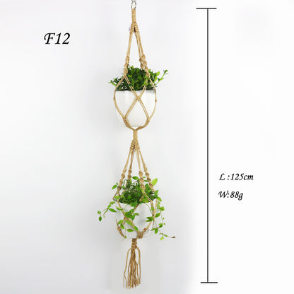 Bead hanging basket plant net hanging basket