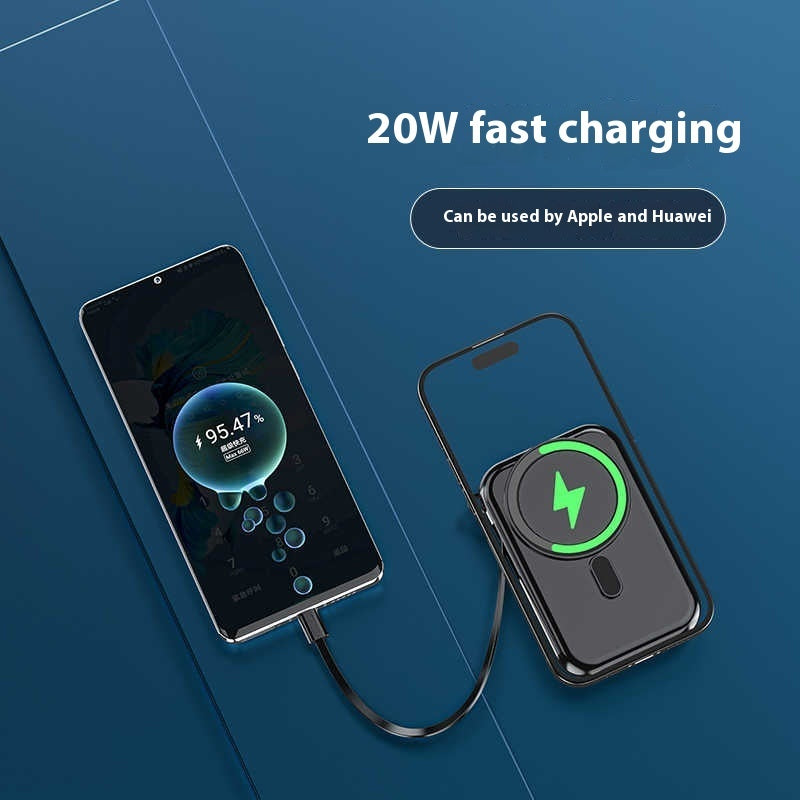 Ultra-thin Compact Portable Magnetic Wireless Power Bank