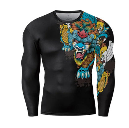 3D Printed Loose Round Neck Pullover Men's T-shirt