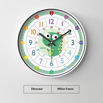 Early Education Cartoon Mute Children's Time Management Quartz Home Wall Mounted Clock