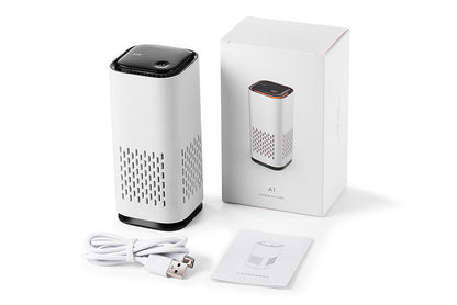 Spring New Arrival Mini Portable Car Air Purifiers With Usb Cable Charging Home Office HEPA Filter Car Air Purifier