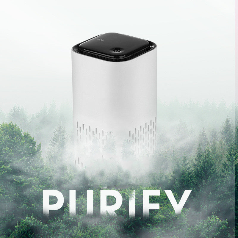 Spring New Arrival Mini Portable Car Air Purifiers With Usb Cable Charging Home Office HEPA Filter Car Air Purifier