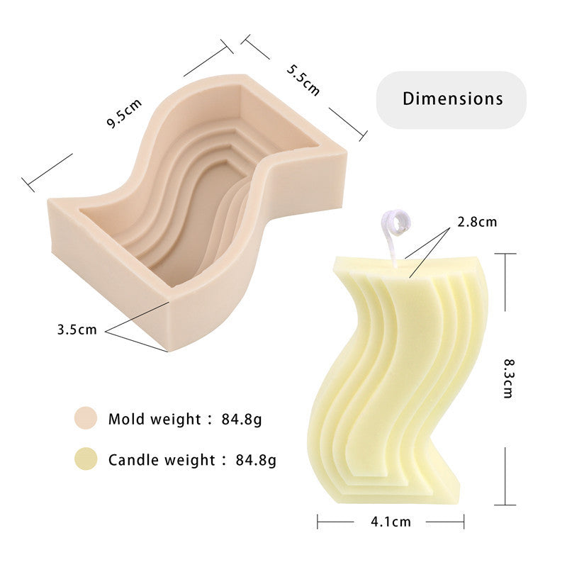 Silicone Geometric Shape Birthday Atmosphere Arrangement Aromatherapy Soap Candle Mold