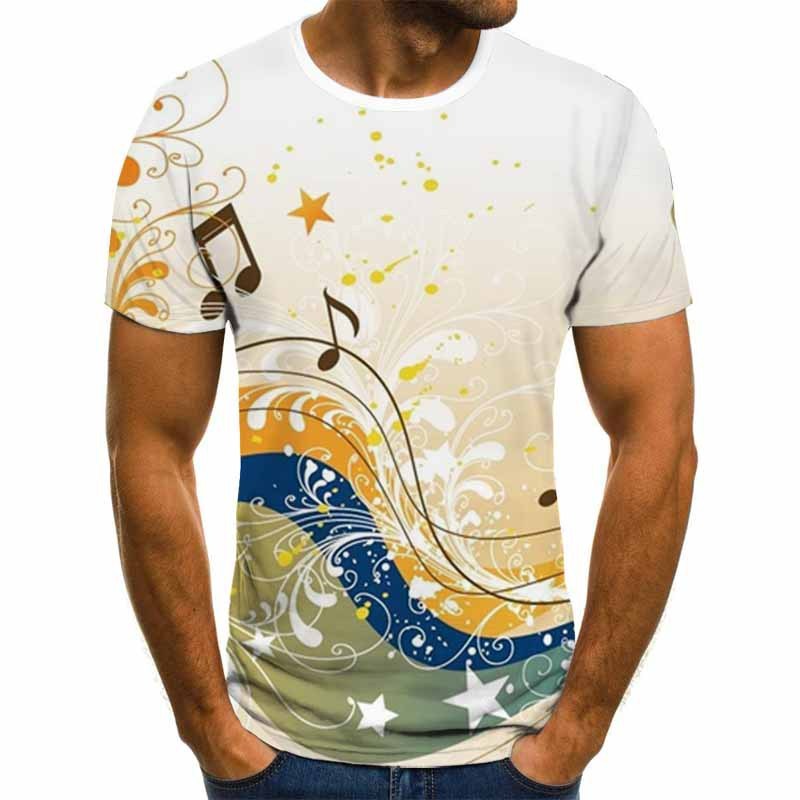 Digital Print Color Swirl Graphic T-shirt