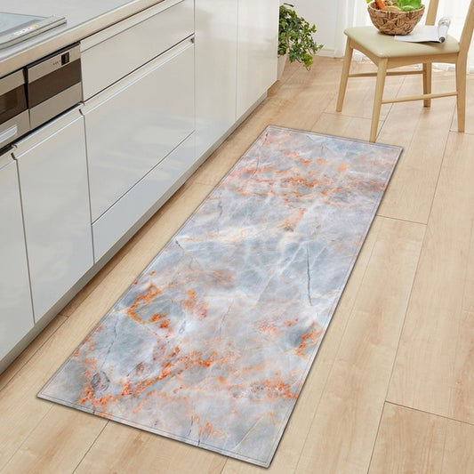 Modern Kitchen Mat Long Strip Bedroom Entrance Doormat 3D Pattern