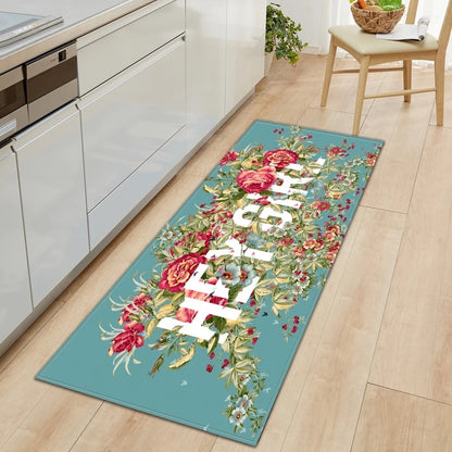 Modern Kitchen Mat Long Strip Bedroom Entrance Doormat 3D Pattern