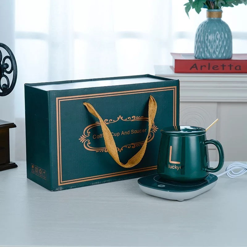 Creative Warm Cup Microgravity Automatic Heating Ceramic Cup Coaster