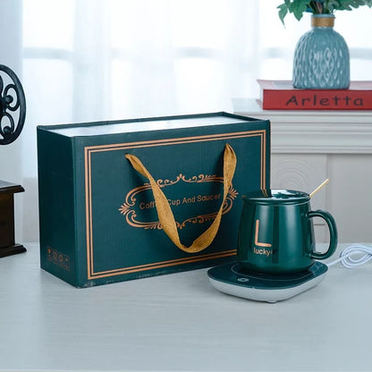 Creative Warm Cup Microgravity Automatic Heating Ceramic Cup Coaster