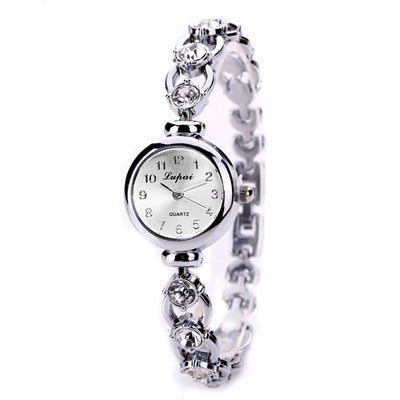 Women's watch with pearl alloy bracelet