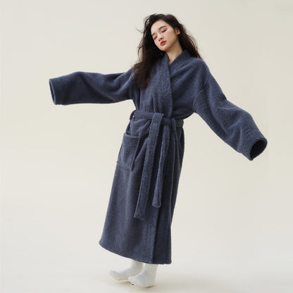 Coral Fleece Thickened Men's And Women's Nightgown