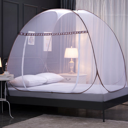 Foldable One-door Full-bottom Anti-mosquito Square-top Zipper Mosquito Net