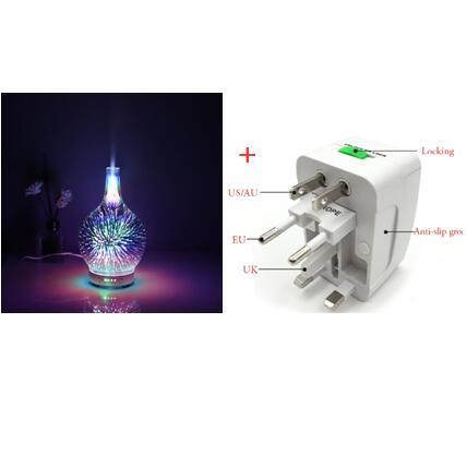 Glass colorful 3D aromatherapy machine night light