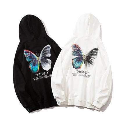 Butterfly print hoodie