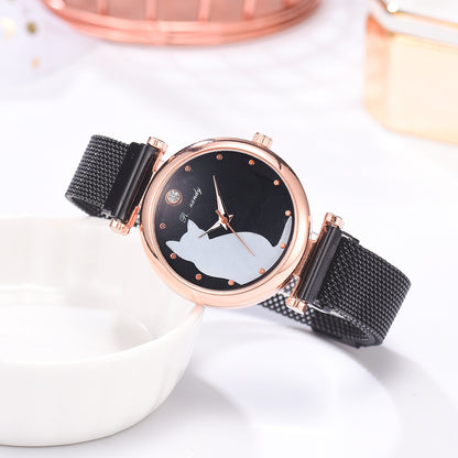 Quartz Women's Fashion Leisure Alloy Textile Watch