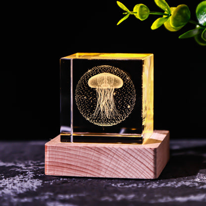 Moon Solar System Galaxy Crystal Cube Decoration Gifts