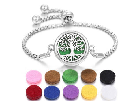 Lucky Tree Aromatherapy Oil Stainless Steel Alloy Bracelet