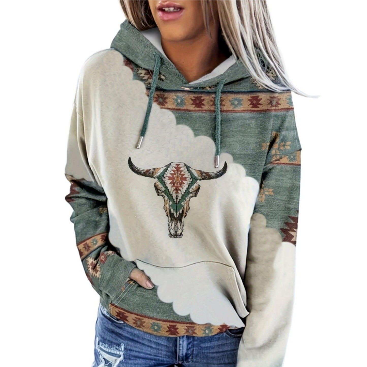 Fashion Women's Ethnic Style Printed Sweater