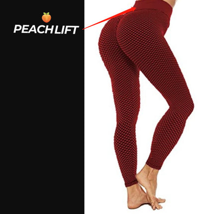 European And American Honeycomb Yoga Sexy Peach Hip High Waist Women