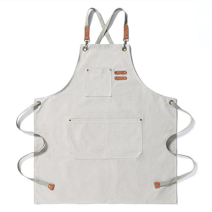 Thickened Canvas Jean Apron Household Barista Kitchen Restaurant