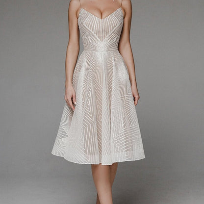 Women's Summer Sling Embroidered Sleeveless Dress