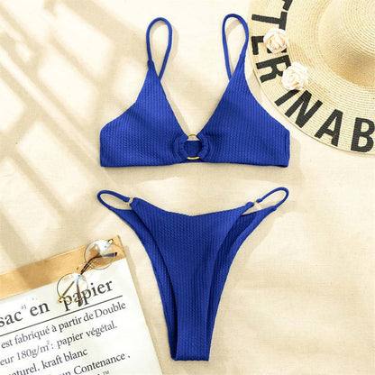 European And American Style Lns Solid Color Swimsuit