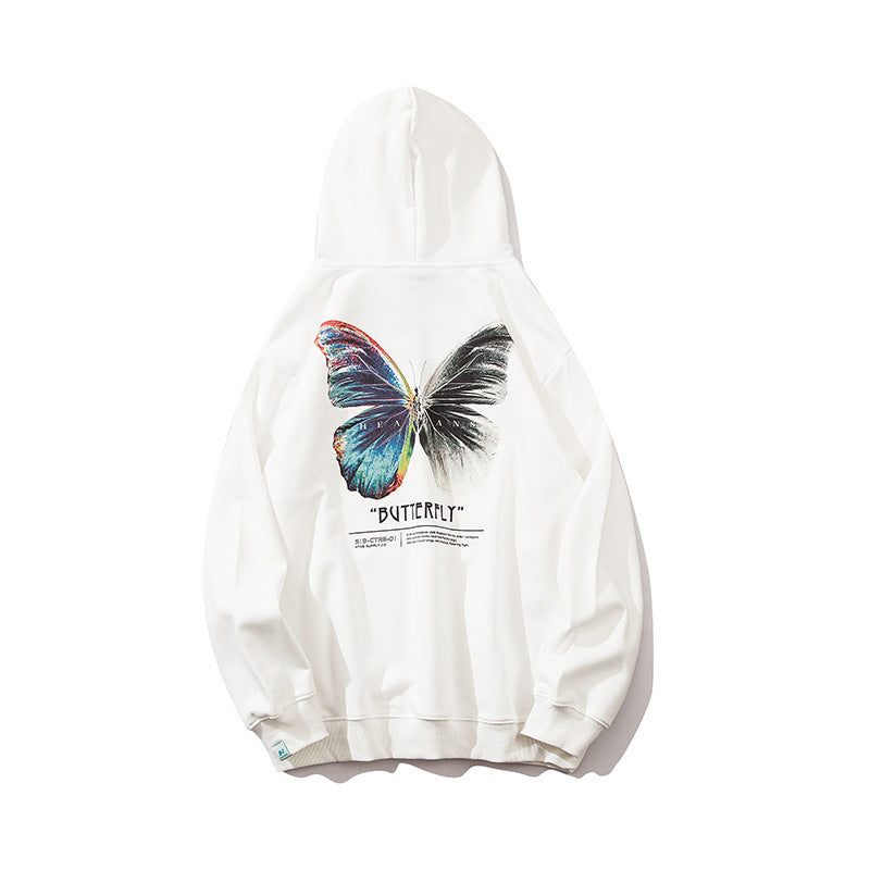 Butterfly print hoodie