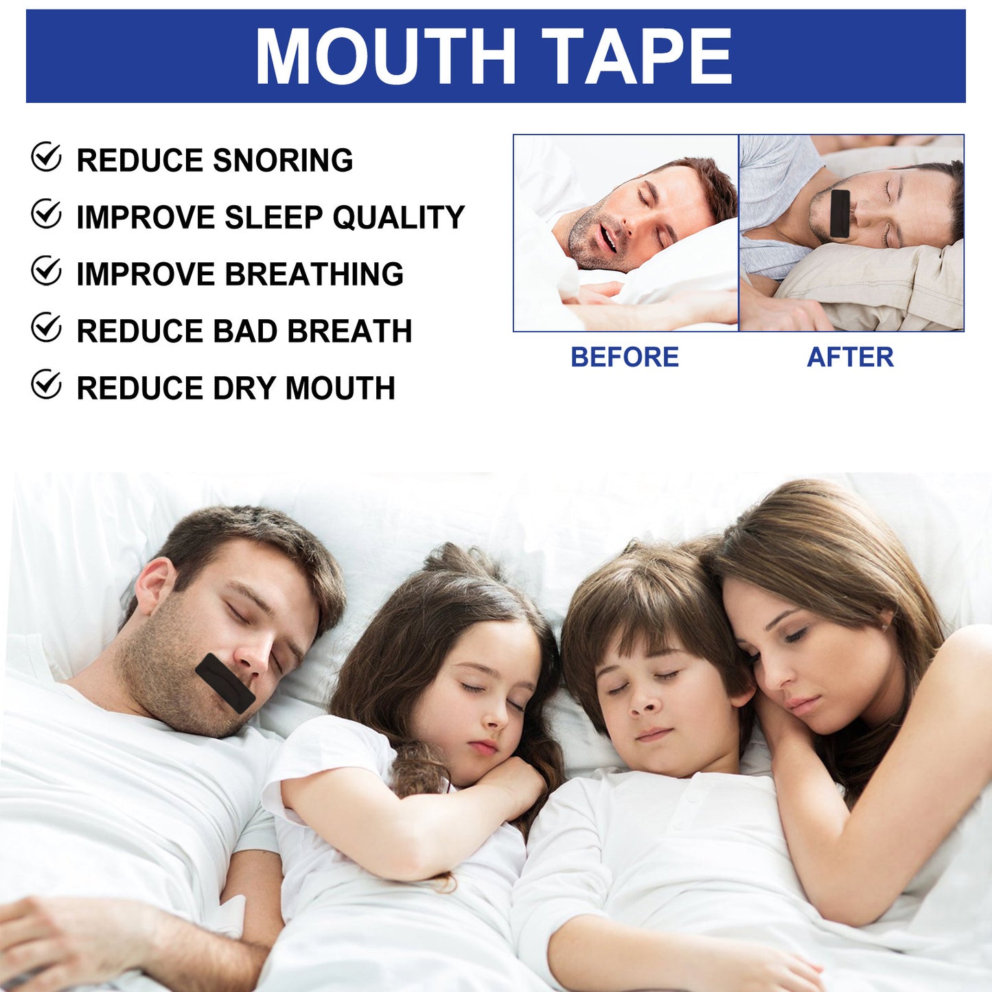 Closed Mouth Anti-snoring Sleep Stickers