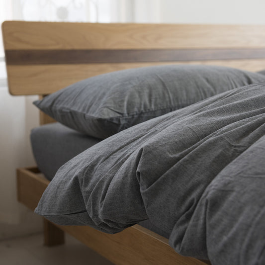 Simple Dormitory Color Woven Washed Cotton Bed Sheet