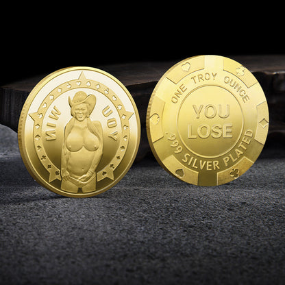 Metal Commemorative Coins Lucky Gifts Gold Plate
