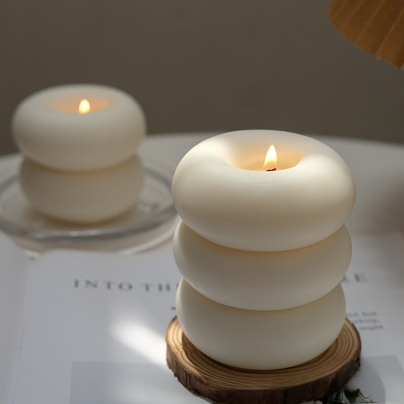 Ins Style Donut Ring Aromatherapy Candle Creative Home