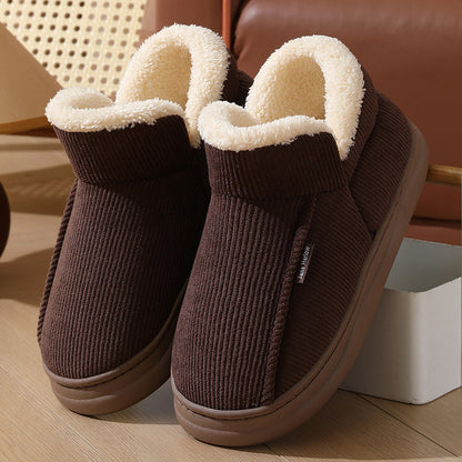 New Thickened Thermal Home Wear Indoor Ankle Wrap Cotton Shoes
